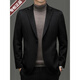 EMZ Ordos High-end Cashmere Suit Jacket Men's Autumn Warm Pure Wool Woolen Suit Middle-aged Top Dark Gray Solid Color M 170