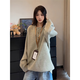 Jufeng American retro Henry collar sweater for men and women in autumn Korean style lazy style sweater, high-end inner coat for couple, light gray, upgraded version, 95% users choose XL