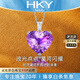 HEEKAIYI Heart of the Ocean Necklace for Women Amethyst Luxury Jewelry Chinese Valentine's Day Birthday Gift for Wife and Girlfriend Amethyst Heart of the Ocean Necklace