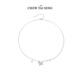 CHOW TAI SENG new product pony sterling silver necklace female high-end zodiac horse simple pendant birthday gift for girlfriend starry sky pony necklace