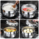 Steel rice stainless steel Japanese-style small steamer thickened steamer rice pot household multi-functional soup pot induction cooker gas stove universal new Japanese-style steamer 28cm