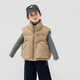 Children's down cotton vest autumn and winter new style boys and girls thickened warm vest baby outer vest jacket trendy black 140 height 125-135cm/weight 50-65Jin Jin equals 0.5 kg