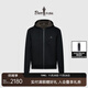 Biyinlefen Warm and Soft Autumn Men's Fashionable Casual Jacket Tops Comfortable and Sturdy Hooded Wool Jacket Men 07 Black L /105