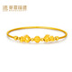 Lianshi 18K gold lucky money beads S925 silver bracelet AU750 bracelet birthday gift holiday gift 1