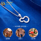 China Gold (CHINA GOLD) PT950 Platinum Gourd Pendant Women's New Crushed Ice Necklace Valentine's Day Birthday Gift for Girlfriend and Wife Platinum Gourd Pendant About 1.8g Free Silver Chain