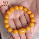 Italian fidelity natural Russian chicken oil yellow beeswax bracelets for women, presbyopic wax jujube beads, men's bracelets, presbyopic wax jujube beads bracelets 11mm