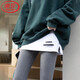 Langsha small butt curtain shark pants bottoming with artifact decoration fake two-piece stacked hem to cover butt safety pants for women, hole style small butt curtain - white XL one size fits all recommended 80-140Jin Jin is equal to 0.5 kg