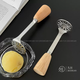 Yusenyi ins style stainless steel wooden handle mud press kitchen potato sweet potato taro mud press tool food supplement cooking artifact one pack 1ml one pack
