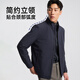 YOUNGOR 25 new style velvet lining business commuter windproof short jacket for men, dark blue L(175/96A)