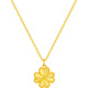 Saturday blessing four-leaf clover gold necklace women's gold pendant birthday gift price A0615180 about 2.8g