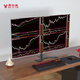 WAN HE XING multi-screen computer, one machine, four screens, special computer host for stock trading, stock market reading, foreign exchange assembly, desktop computer, full set of futures, super version, 15th generation U5 32G 1000G丨black bracket, 24-inch HD monitor, complete set (including door-to-door installation)