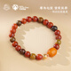 Potala Palace Southern Red Beeswax Bracelet 925 Silver Six-Character Mantra Transfer Bead Bracelet for Men and Women as a Gift for Your Boyfriend’s Year of Life Southern Red Beeswax Bracelet