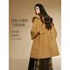 Inman alpaca mulberry silk double-sided woolen coat 2025 winter women's new mid-length woolen coat camel S