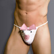 Adult products, sexy and tempting men's underwear, U-shaped pig man animal shape men's thong, pink