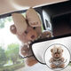Litian car interior accessories car center control screen cute cartoon bear car rearview mirror ornaments brown bear white wedding rearview mirror ornaments