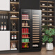 Bai Kailun high-end double-door wine cabinet constant temperature wine cabinet embedded home ice bar tea beverage refrigerator freezer 1.9 meters (thin dual-temperature air-cooled) hanging cup full display