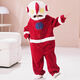 连体睡衣女童秋冬款儿童睡袋珊瑚绒加厚女孩男宝宝红色奥特曼爬服 红色 90 身高80cm左右