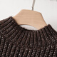 Late White New Product 2025 Winter Temperament High-end French Lazy Sweater Casual Pullover Design Knitted Sweater Women Dark Brown L