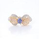 Huajin 18K gold luxury sapphire and diamond ring 1.38ct