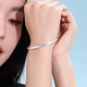Wanfulong 2025 New Crushed Ice Platinum Bracelet PT950 Sparkling Platinum Ring Bracelet Light Luxury and Versatile Gift 15.56g, 2025 New Crushed Ice Platinum Bracelet 59cm