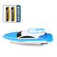 Jouer à l'eau bateau yacht modèle simulation hors-bord jouet bateau électrique pour enfants bain de bébé sans télécommande peut être lancé dans l'eau yacht blanc avec batterie ordinaire