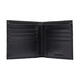 Armani (ARMANI) eagle LOGO embossed short leather wallet men's black black