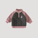 Bali Piglet Children's Cotton Clothes Autumn and Winter Thickened Warm Outing Clothes Baby Cotton Jacket Girls Mid-High Collar Cotton Clothes Boys Tops Gray Pink Purple 120