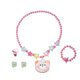 AWE official Zhao Lusi celebrity necklace cute rainbow beaded cartoon bear toy jewelry set of four Bear Zhao Lusi four-piece set