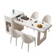 YIQICHENGPIN slate island table integrated household retractable small-sized cream island kitchen multi-functional guide table island table rail socket double hole tea stove 1.4 meters single island table