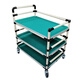 Huayang anti-static turnover vehicle material rack workshop mobile wire rod tool cart multi-layer lean tube workbench small trolley 1200*600*850 two layers three-sided enclosure