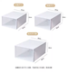 Yusenyi Thickened Transparent Shoe Box Men's and Women's Shoe Storage Box Plastic Drawer-Type Free Combination Dust-Proof Organizing Box Shoe Box Women's Flip Cover Fresh Blue 3 pcs (free 3 for a total of 6 pcs) 0x0x0cm 0 pcs 0x0x0cm