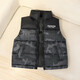 New Children's Down Cotton Vest Autumn and Winter Thickened Warm Outerwear Vest Stand Collar Medium and Large Children's Jacket for Boys and Girls Black 150 Recommended Height 140cm
