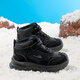 Pull back children's shoes children's cotton shoes winter plus velvet warm sports shoes for boys and girls WBNJS2757 black black 32