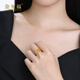 Jinzhifu Bow Gold Ring Girls Shiny Gold Ring for Girlfriend, Wife Confession Valentine's Day Gift, Shiny Style, Approximately 0.75 Grams (Refund for More - No. 16)