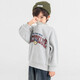 Duojia Bear Print Fake Two-piece Boys' Sweaters Winter Warm and Velvet Bottoming Children's Casual Sports Tops Trendy
