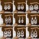 
Cijia national style earrings retro style earrings a few silver jewelry headdresses Miao Bai ethnic group Dali Miao village silver jewelry Miao silver earrings E16864. Color