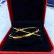 Reza Old Phoenix Gold Store Gold Double Circle Bracelet Retro Plated 5G Imitation Gold Dot Bracelet Solid Simple 999 Circle Bracelet
