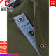 Pierre Cardin pure cotton long-sleeved T-shirt men's spring and autumn plus size thin loose Henry collar sweatshirt Chinese style bottoming shirt Army Green 2XL 170-190Jin Jin equals 0.5 kg