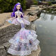 Shantou Lincun's new mermaid princess doll children's birthday gift handmade wedding dress doll lace mermaid yellow about 45 cm long from head to tail