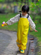 Fantasy children's raincoat overalls rain pants one-piece Anji play clothes dual-purpose waterproof full body boys and girls kindergarten set 901 yellow overalls + top M M
