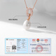 Centennial-old Fenxiang natural freshwater pearl necklace, elegant clavicle chain, sterling silver pendant for mom’s birthday, eternal flower gift box, simple love necklace