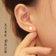GLTEN Jade Silver Earrings Women's Earrings Drop Ring Temperament High-end Niche New Birthday Gift for Girlfriend Wife Mom