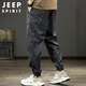 JEEP SPIRIT Jeep Casual Pants Men's Autumn and Winter Trendy Workwear Pants Harlan Charge Pants Black XL