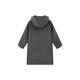 ELLE KIDS 50% wool coat French preppy style autumn and winter hooded temperament girls mid-length loose woolen coat