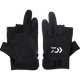 Zailou's new lure gloves, sweat-absorbent and quick-drying fishing gloves, mesh breathable, 35-finger sports gloves, one size fits all, 3-finger black, exposed