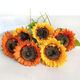 Artificial flower sunflower artificial flower dried flower living room bedroom floor display sunflower silk flower indoor decoration flower yellow 1