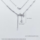 Laofu gold platinum necklace pt950 love tassel princess bow adjustment set chain as a birthday gift for girlfriend and wife, about 5.56g