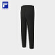 FILA official women's knitted trousers 2025 winter fitness sports basic plus fleece straight pants