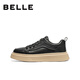 Belle men's shoes thick sole heightening retro white shoes 25 autumn new sports and leisure sneakers A2259CM5 black single 41