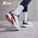 Xtep Men's Sports Cotton Shoes Running Shoes Winter Warm Cotton Anti-Slip Commuting Sports Shoes for Men Sail White/Black 43